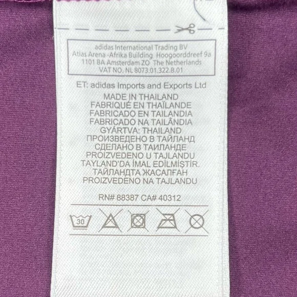 Adidas top women medium spaghetti strap racerback tank purple - Picture 5 of 8
